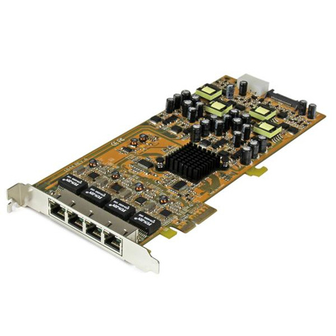 STARTECH 4-poorts gigabit Power over Ethernet PCIe-netwerkkaart - PSE / PoE PCI Express NIC - Netwerkadapter - PCIe x4 - Gigabit Ethernet x 4