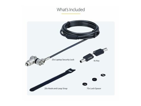 STARTECH 25-Pack Laptop Lock 6.6ft Cable
