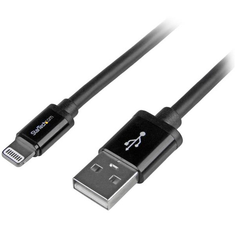 STARTECH 2 m lange zwarte Apple 8-polige Lightning-connector naar USB-kabel voor iPhone / iPod / iPad - Lightning-kabel
