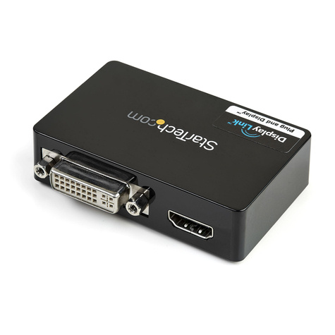STARTECH USB 3.0 naar HDMI en DVI 2x Monitor Externe Videokaart Adapter - Videoadapter - TAA Compliant - USB Type B female naar DVI-I, HDMI female