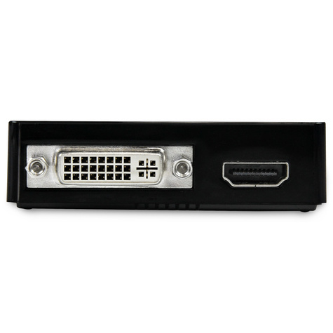 STARTECH USB 3.0 naar HDMI en DVI 2x Monitor Externe Videokaart Adapter - Videoadapter - TAA Compliant - USB Type B female naar DVI-I, HDMI female