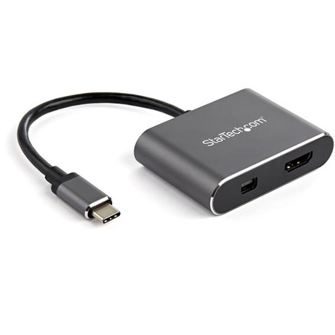 STARTECH USB-C naar mini DisplayPort / HDMI multiport video adapter - 4K 60Hz UHD - 2-in-1 USB Type C naar HDMI/mDP display of scherm