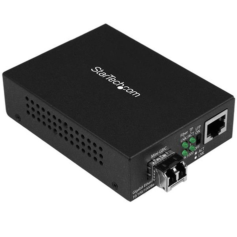 STARTECH STARTECH Gigabit ethernet glasvezel media converter - Compact - 850nm MM LC - 550m - met MM SFP ontvanger - 10/100/1000 netwerken