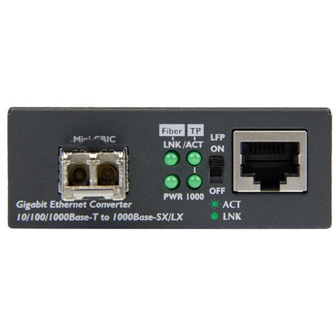 STARTECH Gigabit ethernet glasvezel media converter - Compact - 850nm MM LC - 550m - met MM SFP ontvanger - 10/100/1000 netwerken