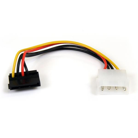 STARTECH STARTECH 6in 4 pin Molex naar rechtsgehoekte SATA voedingskabel adapter - LP4 naar SATA  - 4 pin naar SATA - Netspanningsadapter