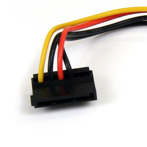 STARTECH 6in 4 pin Molex naar rechtsgehoekte SATA voedingskabel adapter - LP4 naar SATA  - 4 pin naar SATA - Netspanningsadapter