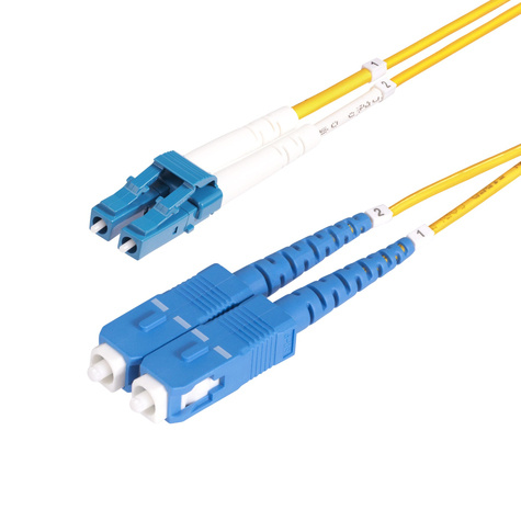 STARTECH STARTECH 5m (15ft) LC to SC (UPC) OS2 Single Mode Duplex Fiber Optic Cable, 9/125µm, Laser Optimized, 10G, Bend Insensitive, Low Insertion Loss