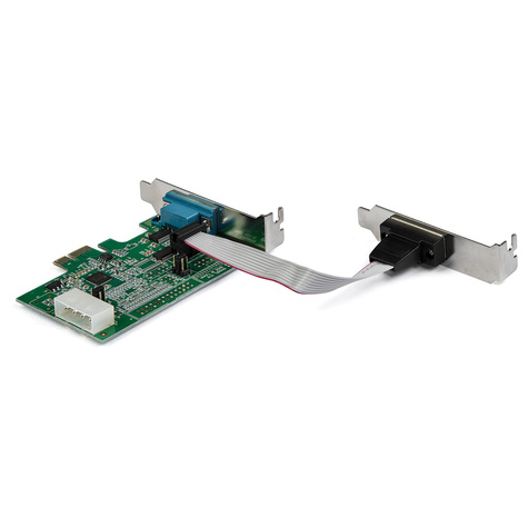 STARTECH 2 Port PCI Express RS232 Seriële Kaart, PCIe RS232 Serial Host Controller Kaart, PCIe naar Serial DB9 Adapter Kaart, 16950 UART
