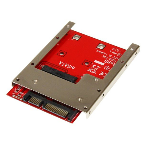 STARTECH mSATA SSD naar 2.5" SATA Adapter Converter - mSATA naar SATA Adapter voor 2.5" bay met Open Frame Bracket en 7mm Drive hoogte