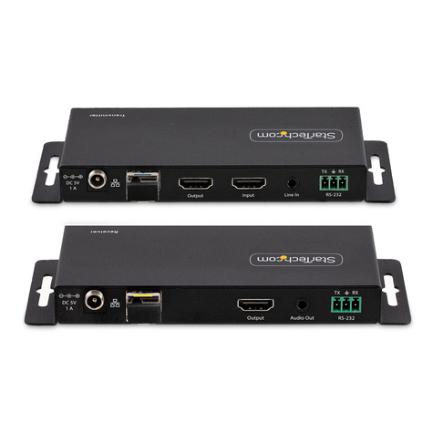 STARTECH 4K HDMI over Fiber Extender Kit, 4K 60Hz up to 3300ft/1km (Single Mode) or 1000ft/300m (Multimode) LC Fiber Optic