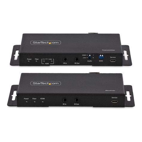 STARTECH 4K HDMI over Fiber Extender Kit, 4K 60Hz up to 3300ft/1km (Single Mode) or 1000ft/300m (Multimode) LC Fiber Optic