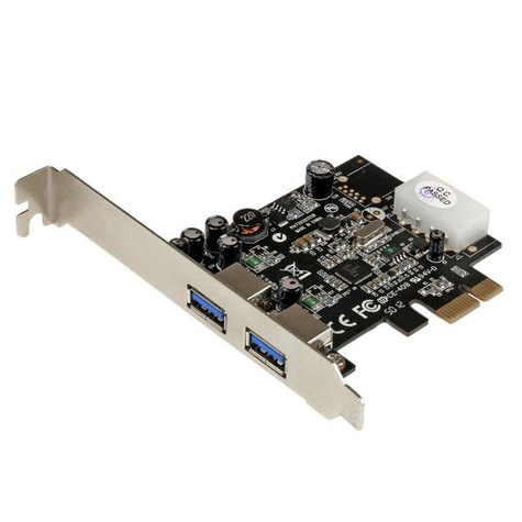 STARTECH STARTECH 2-poorts PCI Express (PCIe) SuperSpeed USB 3.0-kaartadapter met UASP - LP4-voeding - USB-adapter - PCIe - USB 3.0 x 2