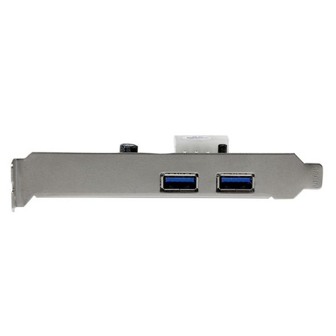 STARTECH 2-poorts PCI Express (PCIe) SuperSpeed USB 3.0-kaartadapter met UASP - LP4-voeding - USB-adapter - PCIe - USB 3.0 x 2