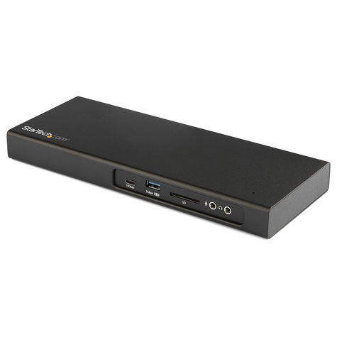 STARTECH Dual 4K Thunderbolt 3 dock - 85W PD - SD 4.0 kaartlezer - PCIe M.2 - 3x USB poorten - laptop docking station - TB 3 naar DP