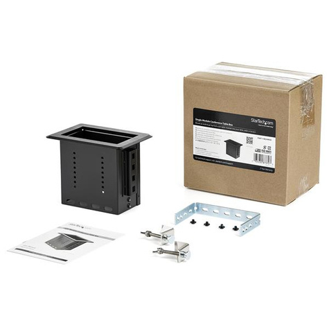 STARTECH Single-Module Conference Table Connectivity Box-Customizable - Bevestigingsplaat - zwart