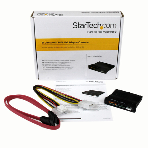 STARTECH Bi-Directionele SATA IDE Adapter Converter - Controller voor opslag - 1 Kanaal - SATA 1.5Gb/s - Ultra ATA/133 - zwart