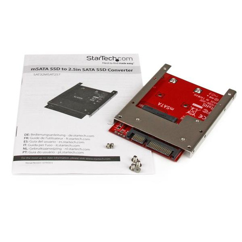 STARTECH mSATA SSD naar 2.5" SATA Adapter Converter - mSATA naar SATA Adapter voor 2.5" bay met Open Frame Bracket en 7mm Drive hoogte