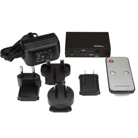 STARTECH 2 poorts HDMI Switch - 4K HDMI Switch Box - Ultra HD 4K 60Hz - Video/audio-schakelaar - 2 x HDMI - desktop - voor P/N: SVA5H2NEUA