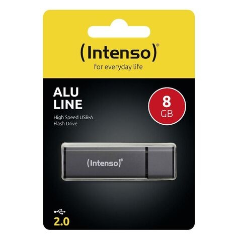 INTENSO USB Stick 2.0 - 8 GB Alu Line Antraciet