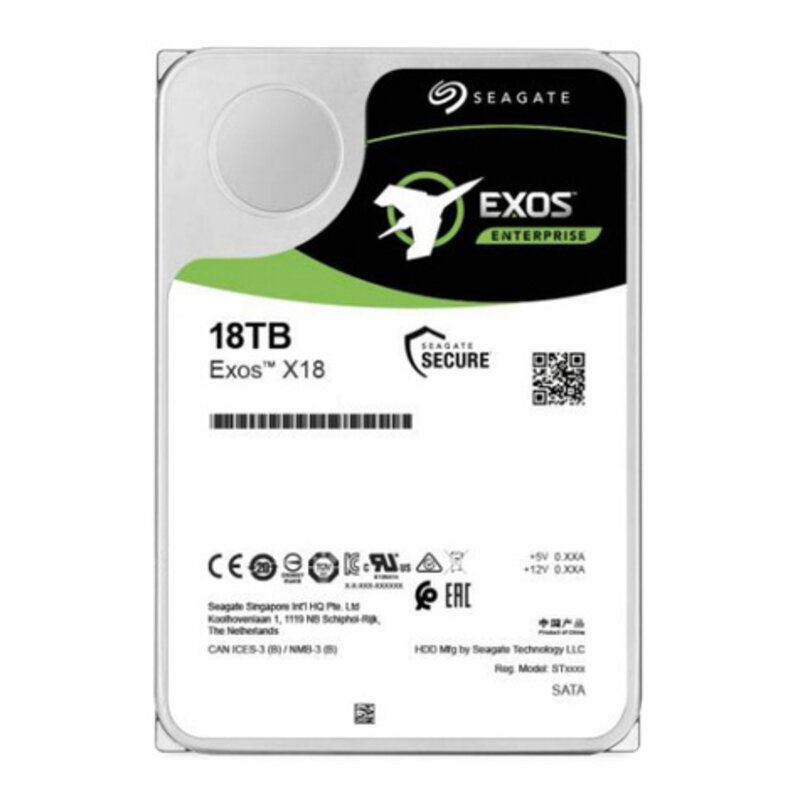 Seagate18TBExosX18HDD512E/4KNSAS(ST18000NM004J)(tweedekans)