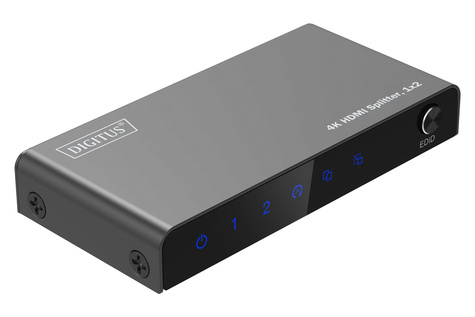 DIGITUS DIGITUS 1x2 HDMI-splitter, 4K/60Hz HDCP 2.3, EDID Control
