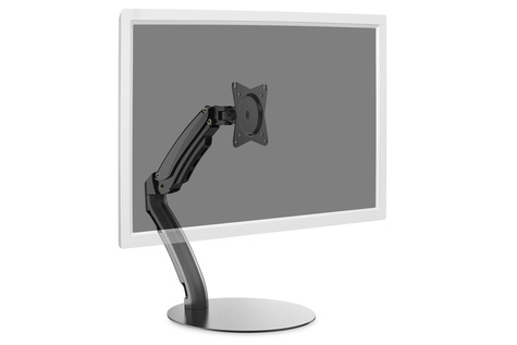 DIGITUS Tafelstandaard voor LCD/LED-monitoren tot 27". Flexibele gasdrukveer, max 6,5kg, VESA 100x100