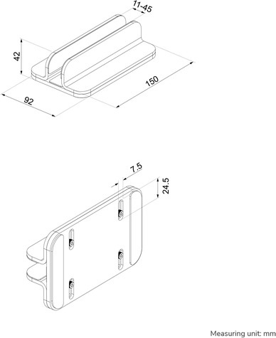Neomounts Laptophouder montage 11-17" zilver.