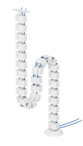 Neomounts Cable Spine Organizer for sit/stand desk frames screw mounted white
