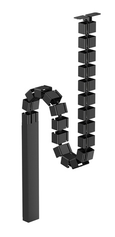 Neomounts Cable Spine Organizer for sit/stand desk frames screw mounted magnetic channel black
