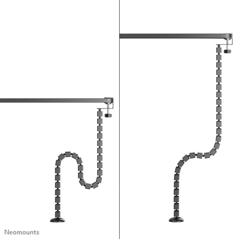 Neomounts Cable Spine Organizer for sit/stand desk frames clamp mounted black