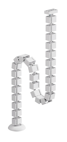 Neomounts Cable Spine Organizer for sit/stand desk frames magnet mounted white