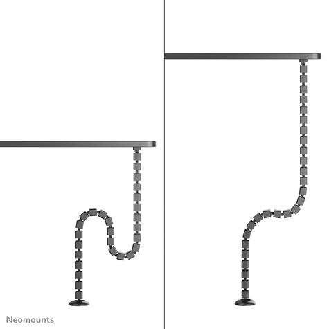 Neomounts Cable Spine Organizer for sit/stand desk frames magnet mounted black