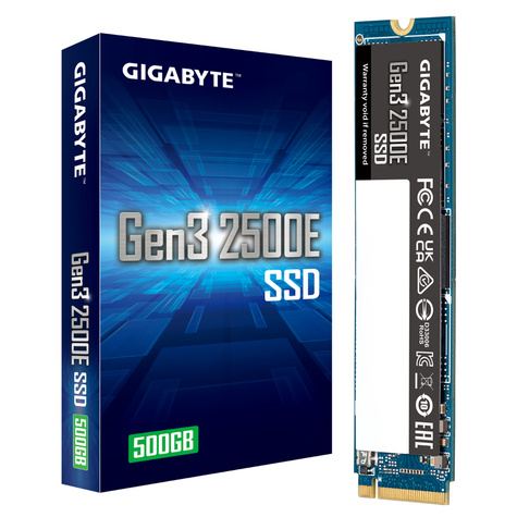 Gigabyte SSD Gen3 2500E - 500 GB - M.2 2280 - PCIe 3.0 x4 NVMe
