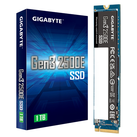 Gigabyte SSD Gen3 2500E - 1 TB - M.2 2280 - PCIe 3.0 x4 NVMe