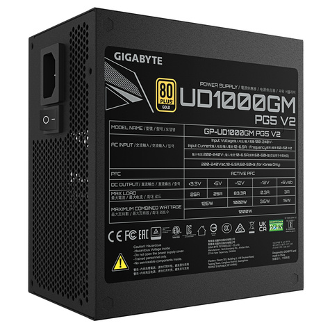 Gigabyte Power supply UD1000GM PG5 V2 - 80 PLUS Gold - 1000 W