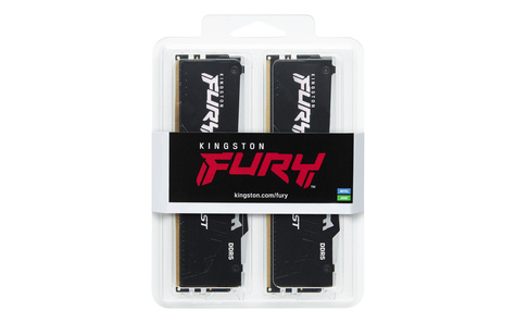 Kingston FURY Beast RGB - DDR5 - kit - 32 GB: 2 x 16 GB - DIMM 288-pin - 6400 MHz / PC5-51200 - unbuffered