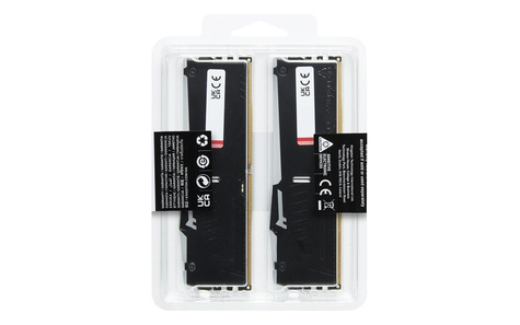 Kingston FURY Beast RGB - DDR5 - kit - 32 GB: 2 x 16 GB - DIMM 288-pin - 6400 MHz / PC5-51200 - unbuffered