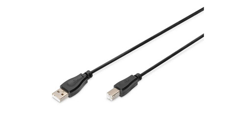 DIGITUS AK-300102-030-S USB-kabel USB 2.0 3 m USB A USB B Zwart