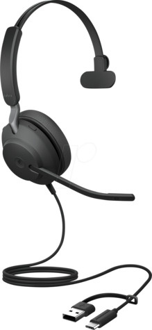 Jabra Evolve2 40 SE, USB C/A, UC Mono
