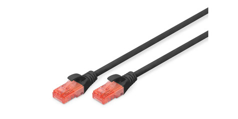 DIGITUS CAT 6 U/UTP Patchkabel - LSZH, 5m, Zwart