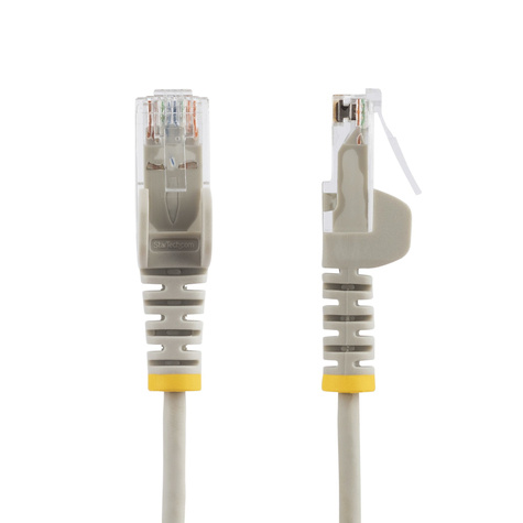 STARTECH 2.5 m CAT6 kabel - slanke CAT6 netwerkkabel - grijs - Snagless RJ45 connector - Gigabit Ethernet kabel - 28 AWG (N6PAT250CMGRS)