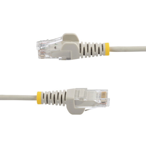 STARTECH 2.5 m CAT6 kabel - slanke CAT6 netwerkkabel - grijs - Snagless RJ45 connector - Gigabit Ethernet kabel - 28 AWG (N6PAT250CMGRS)
