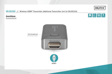 DIGITUS Wireless HDMI Transmitter voor DS-55319