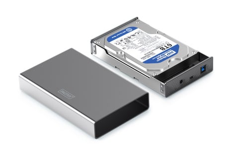 DIGITUS SSD/HDD SATA-behuizing 3,5" USB3.0, voor SATA III HDD 3,5", zonder voeding & HDD
