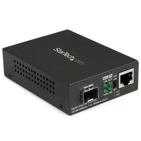 STARTECH STARTECH Gigabit ethernet glasvezel media converter met open SFP slot - ondersteunt 10/100/1000 netwerken