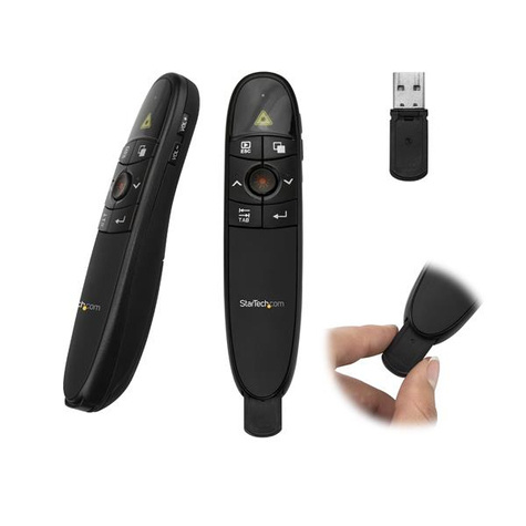 STARTECH STARTECH Wireless Presentation Remote with Red Laser Pointer - 90 ft. - PowerPoint Presentation Clicker for Mac  Windows (PRESREMOTE)