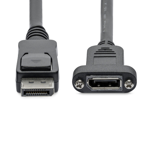 STARTECH 3ft Panel Mount DisplayPort Cable M/F