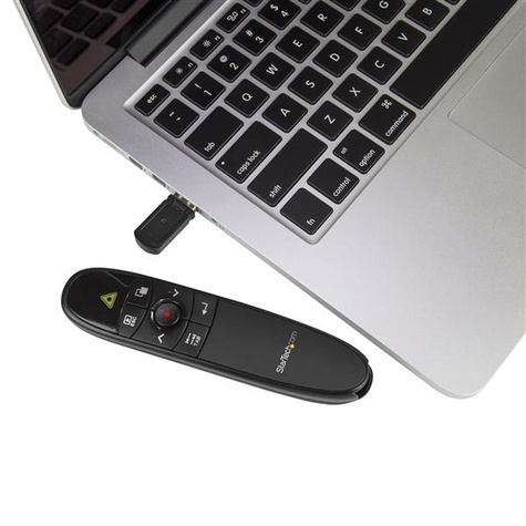 STARTECH Wireless Presentation Remote with Red Laser Pointer - 90 ft. - PowerPoint Presentation Clicker for Mac  Windows (PRESREMOTE)