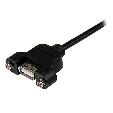 STARTECH 30 cm lange, paneel monteerbare USB-kabel A naar A - F/M - USB-verlengkabel - USB (M) naar USB (V)
