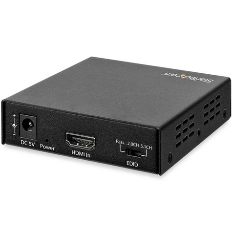STARTECH 4K HDMI audio extractor - 4K 60Hz - HDMI audio re-embedder - Toslink optical audio - Dual RCA audio - audio splitter